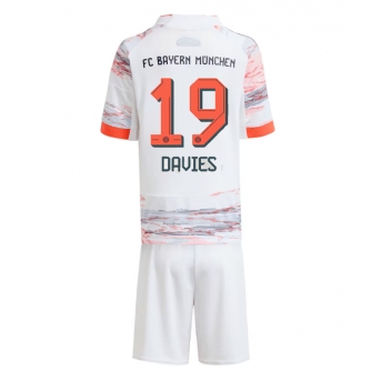 Billige Fotballdrakt Bayern Munich Alphonso Davies #19 Replika Bortedraktsett Barn 2025-26 Kortermet (med bukser)